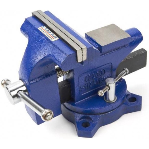 HBM 115 mm bankschroef met pijpklem