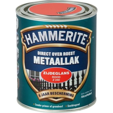 Hammerite Metaallak Zijdeglans Rm - Rood - 750ml