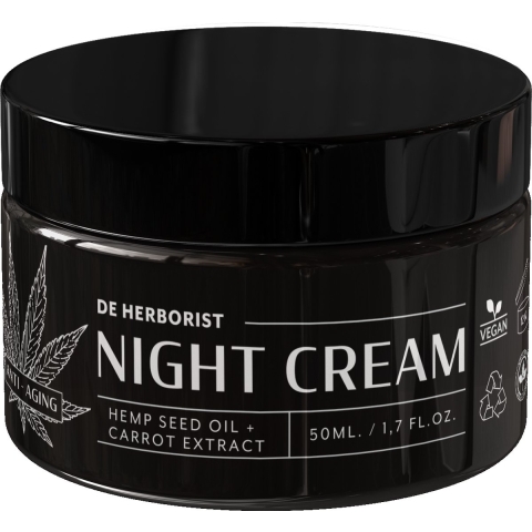 De Herborist Anti-Aging Nachtcrème Hennep&Wortelextract | 50 ml