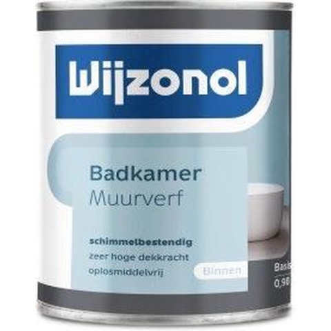 Wijzonol Badkamer Muurverf Mat - Op Kleur Gemengd - 2,5L