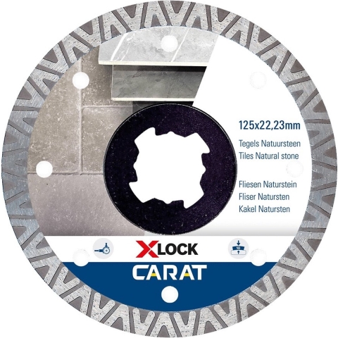 CARAT CTXLOCK125 Diamantzaag X-LOCK TegelsØ125x22,23 MM