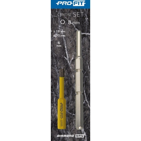 ProFit DDC1DDSET Click&Drill'Heavy Duty'Geleidepen Met 6 Mm Diamond Dry Boor