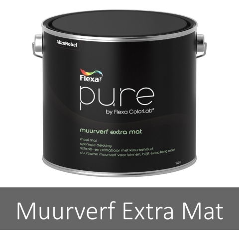 Flexa Pure Muurverf Extra Mat - Op Kleur Gemengd - 2,5L