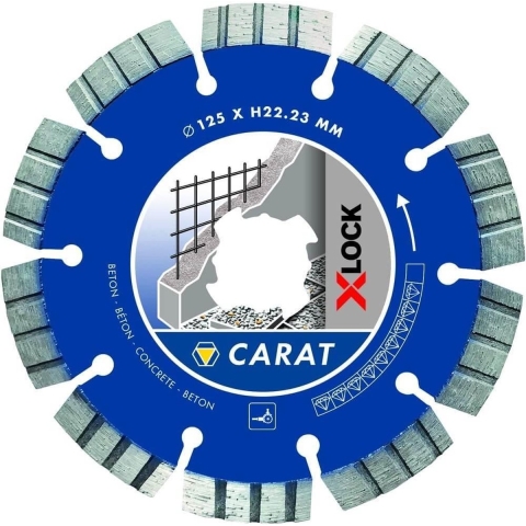 Carat CCXLOCK125 X-Lock Diamantdoorslijpschijf - Beton - 125x22,23mm