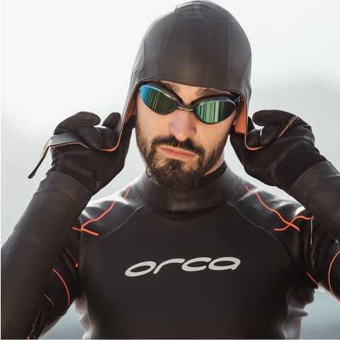 Orca Neopreen thermal swimcap zwart S-M