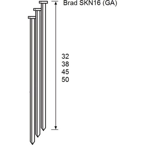 Dutack Fasteners 5138056 Brad - SKN16-20° - RVS - 1,6 X 38 Mm (2000st)