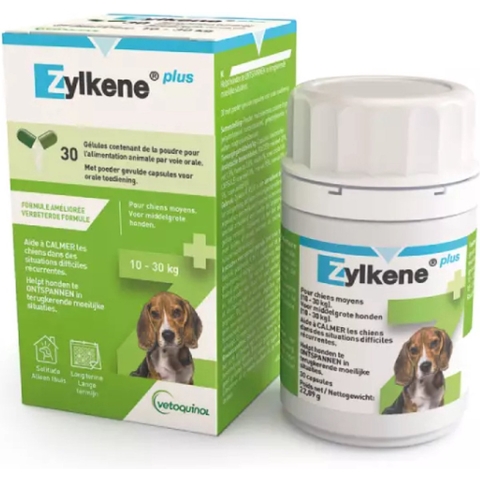 Zylkene Plus voor Middelgrote Honden 10-30 kg | 30 capsules