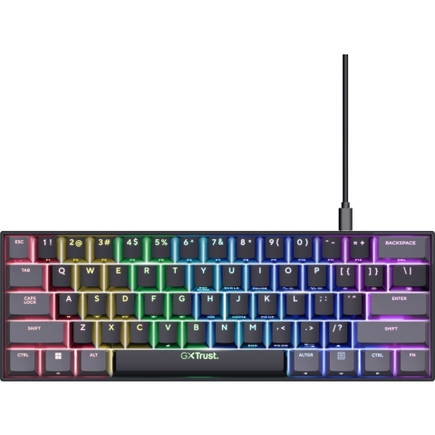 Trust Gxt867 Acira Bekabeld Gamingtoetsenbord Zwart