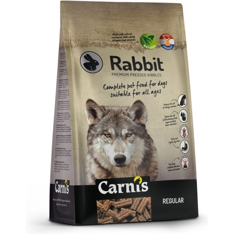 Carnis Rabbit Regular geperst hondenvoer 4 kg