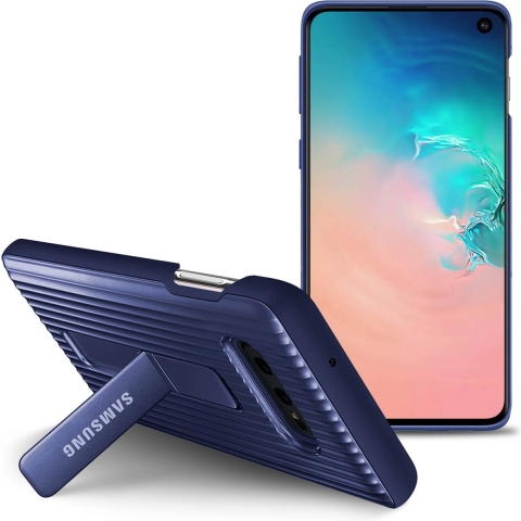 Samsung Galaxy S10e Protect Stand Cover Blauw