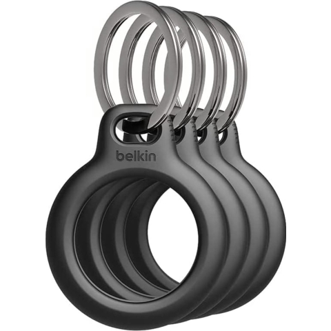 Belkin Beschermende Houder Met Sleutelring Voor Apple Airtag 4-pack Zwart