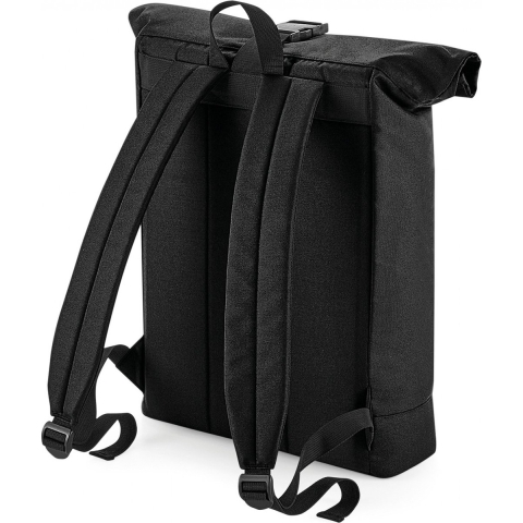 Atlantis BG286 Recycled Roll-Top Backpack - Black - 32 x 44 x 13 cm