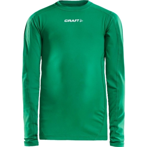Craft 1906860 Pro Control Compression Tee LS JR - Team Green - 122/128