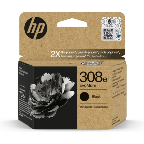 HP 308e EvoMore originele zwarte inktcartridge
