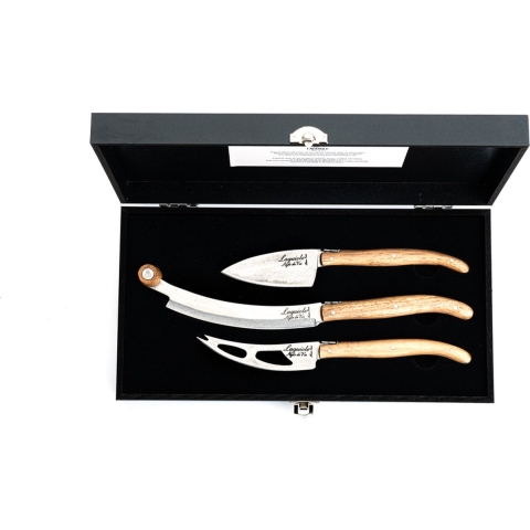Laguiole Style de Vie Kaasmessenset Luxury Line Eikenhout Stonewash - 3 stuks