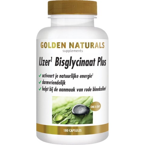 Golden Naturals Ijzer Bisglycinaat Plus Capsules