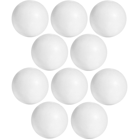 Piepschuim bollen/ballen - 20x st - D15 cm - wit - styropor - hobby figuren -