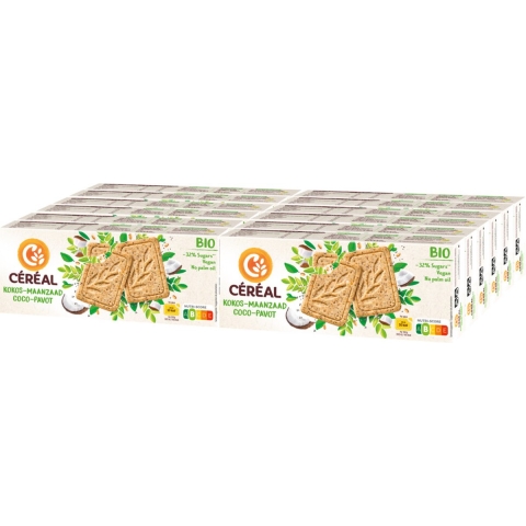 12x Céréal Healthy Bio Cake&Koekje Kokos Maanzaad 132 gr
