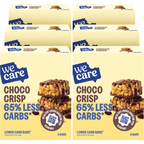 6x WeCare Lower Carb Bar Choco Crisp 5x30 gr