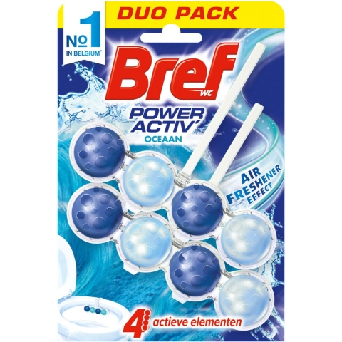10x Bref Toiletblok Power Activ Oceaan 2 stuks