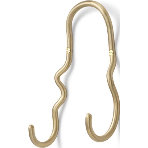 Ferm Living Curvature Haak Dubbel Messing