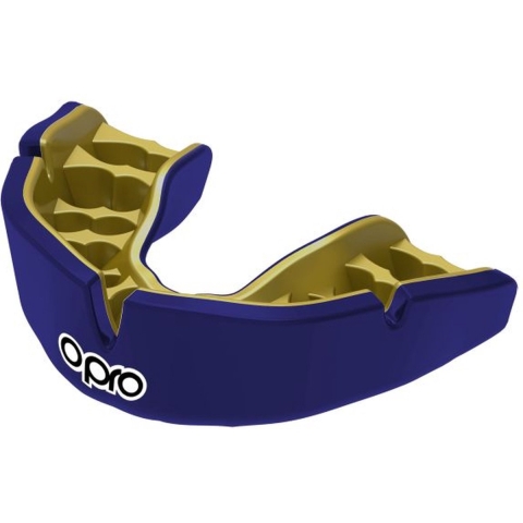 OPRO 790000 Instant Custom Dentist Fit Mouthguard - Navy/Gold - SR