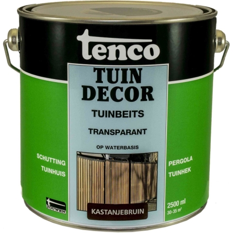 Tuindecor transparant kastanjebruin 2,5l verf/beits - Tenco