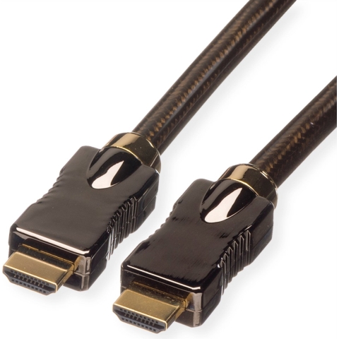 ROLINE HDMI Ultra HD Kabel met Ethernet, M/M, zwart, 5 m