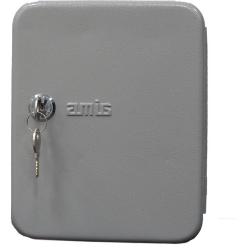 AMIG sleutelkastje - grijs - 45 sleutels - staal - 30 x 24 x 7 cm -