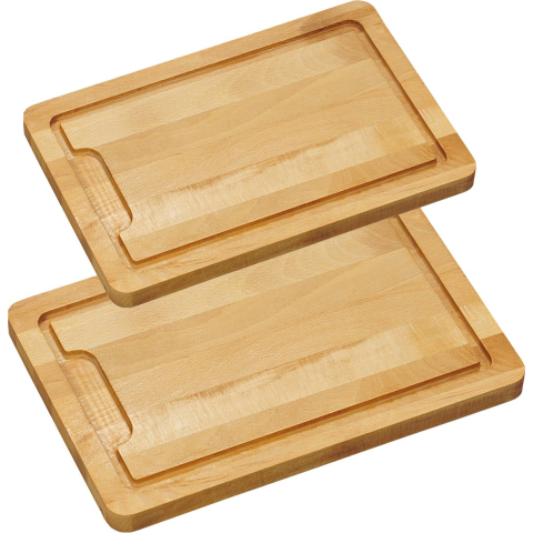 Beuken houten snijplanken voordeel set in 2 verschillende formaten -