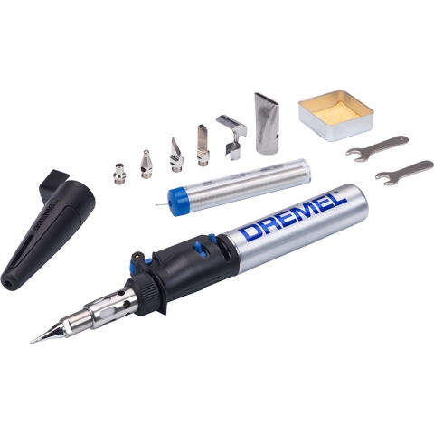 Dremel Compact gereedschap-systeem 2000KF (Model 2000-7 Creative, VersaTip + soldeertip + pyrografietip + snijmes + warmsnijmes + grote brander -