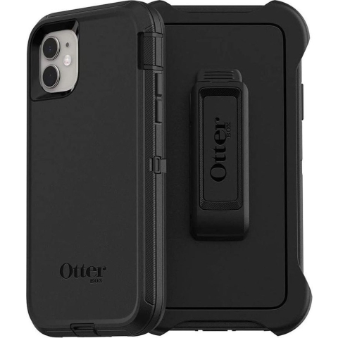 Otterbox Defender Backcover Apple iPhone 11 Zwart Met standfunctie, Stootbestendig