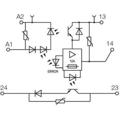 Weidmüller Halfgeleiderrelais 8937940000 10 A Schakelspanning (max.): 33 V/DC 1 stuk(s)