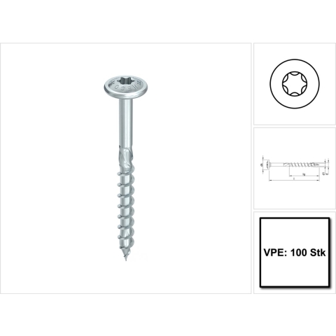 HECO-TOPIX-plus 6,0 x 140, tk, T30, DD, vz; 100 st - HC61151