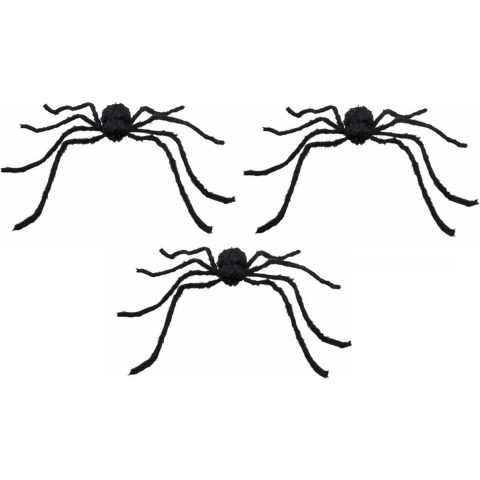 3x Halloween decoratie mega spin 125 cm -