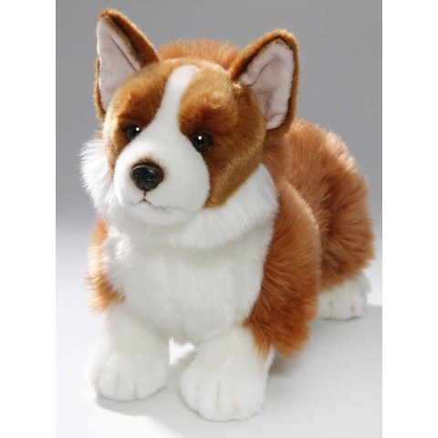 Pluche bruin/witte Corgi hond/honden knuffel 35 cm speelgoed -