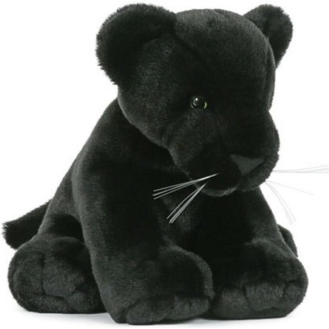 Pluche zwarte panter knuffel 30 cm speelgoed -