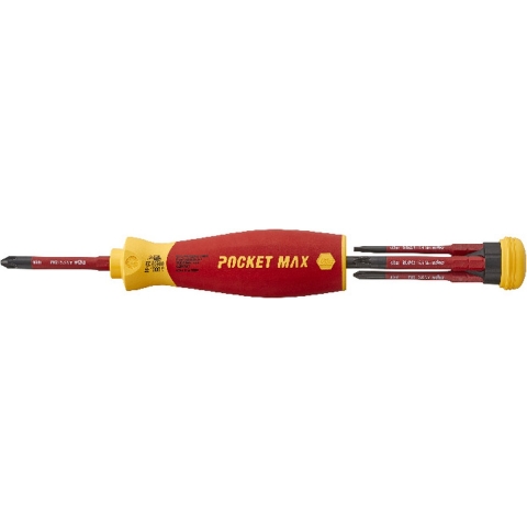 Wiha 45296 | PocketMax® electric | Schroevendraaier met bitmagazijn | 4 slimbits - 45296