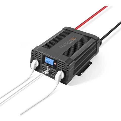 Technaxx TE20 Omvormer 2000 W 12 V/DC - 230 V/AC
