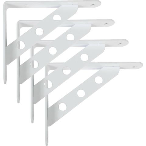 AMIG Plankdrager/steun Heavy Support - 4x - metaal - wit - H250 x B195 mm - Tot 330 kg -