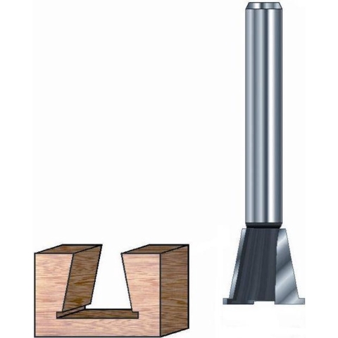 ENT Zwaluwstaartfrees met voorritser HM, 14 graden A14.3mm kolf 8mm - 7916130