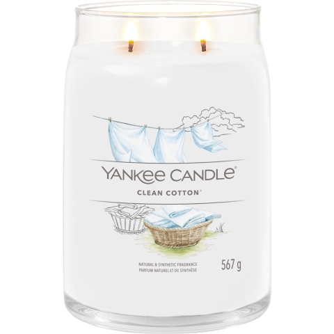 Yankee Candle Geurkaars Large Jar Clean Cotton 567 gr