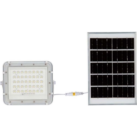 V-TAC VT-40W 7839 LED-schijnwerper, Zonne-energiemodule 6 W Koudwit Wit