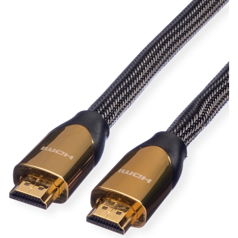 ROLINE PREMIUM HDMI Ultra HD Kabel met Ethernet, M/M, zwart, 2 m
