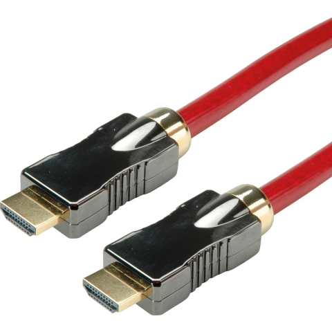ROLINE HDMI 8K (7680 x 4320) Ultra HD Cable met Ethernet, M/M, rood, 3 m