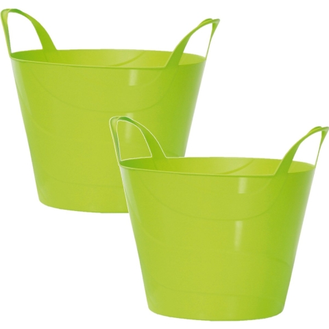 Prosperplast Flexibele Emmer - 3x - 45 liter - groen - wasmand - kuip -