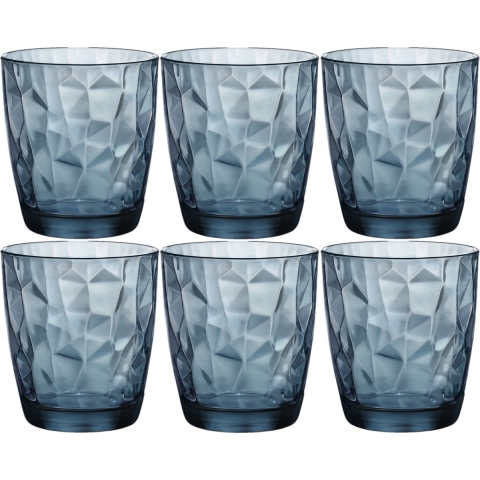 Set van 12x stuks tumbler waterglazen/drinkglazen blauw 300 ml -