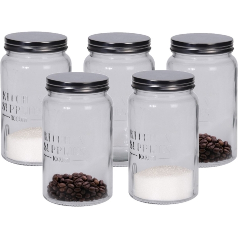 10x stuks glazen voorraadpotten/voorraadbussen 18 cm -