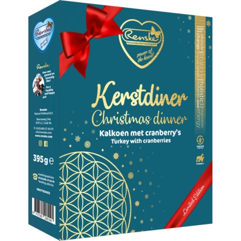 10x Renske Vers Gestoomd Complete Menu Kerstdiner Kalkoen - Cranberry 395 gr