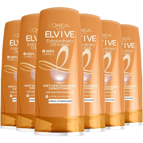 6x L'Oréal Elvive Extraordinary Oil Kokos Conditioner 200 ml